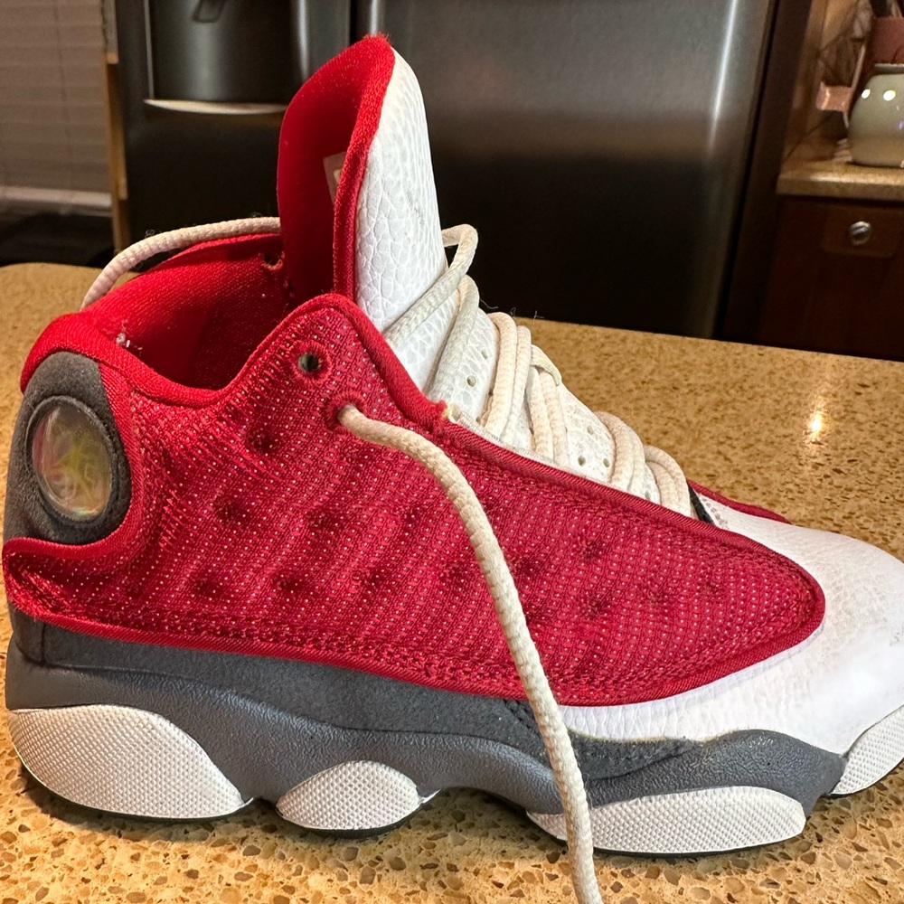 Jordan Kids Air PS Red Flint Sneakers SZ 13